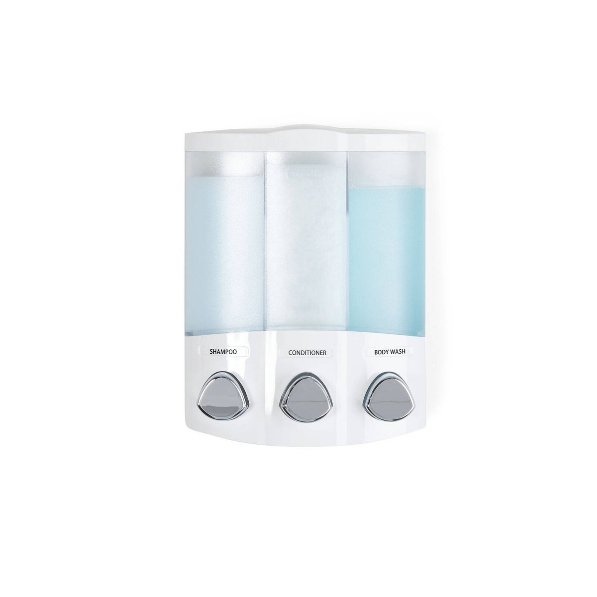 Better Living Trio 3 x 435ml Shower Dispenser White Wall Mount Rust Resistant