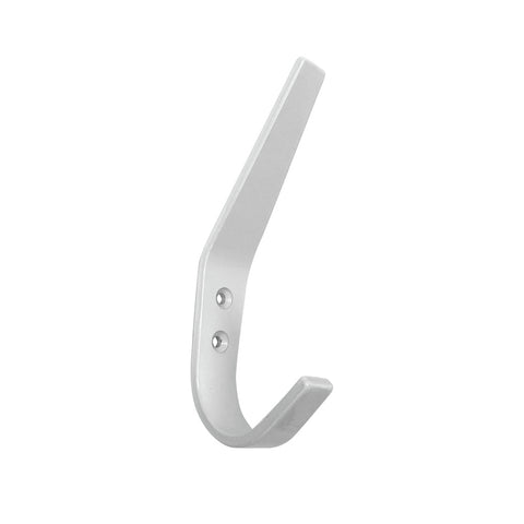 Adoored White Dene Wall Mounted Deco Hook Aluminium Powder Coated