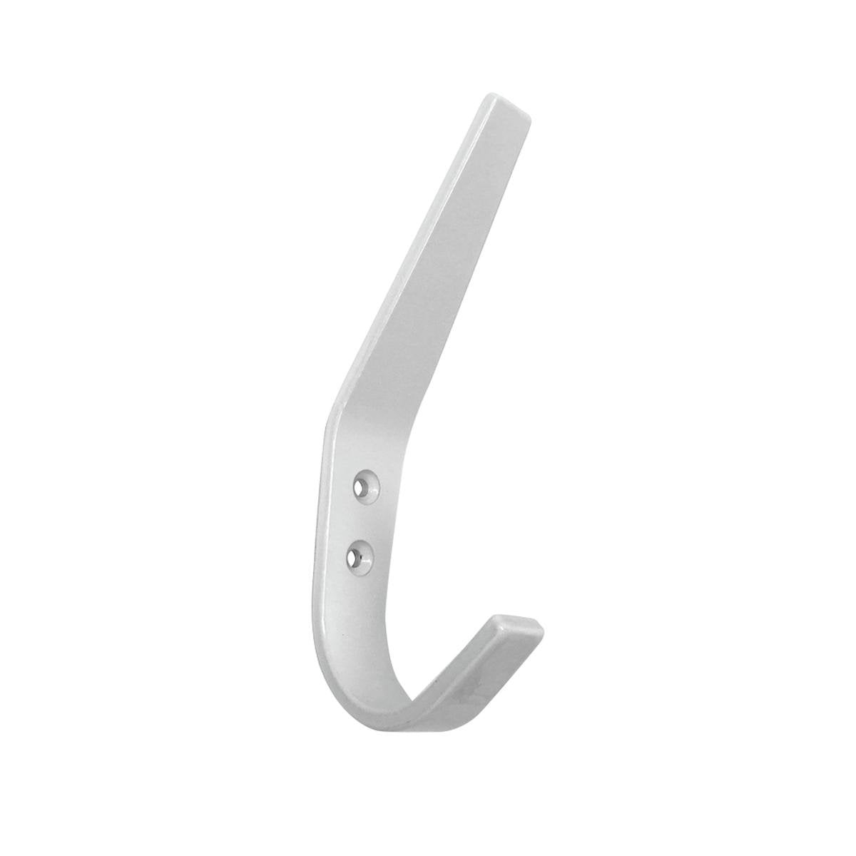 Adoored White Dene Wall Mounted Deco Hook Aluminium Powder Coated