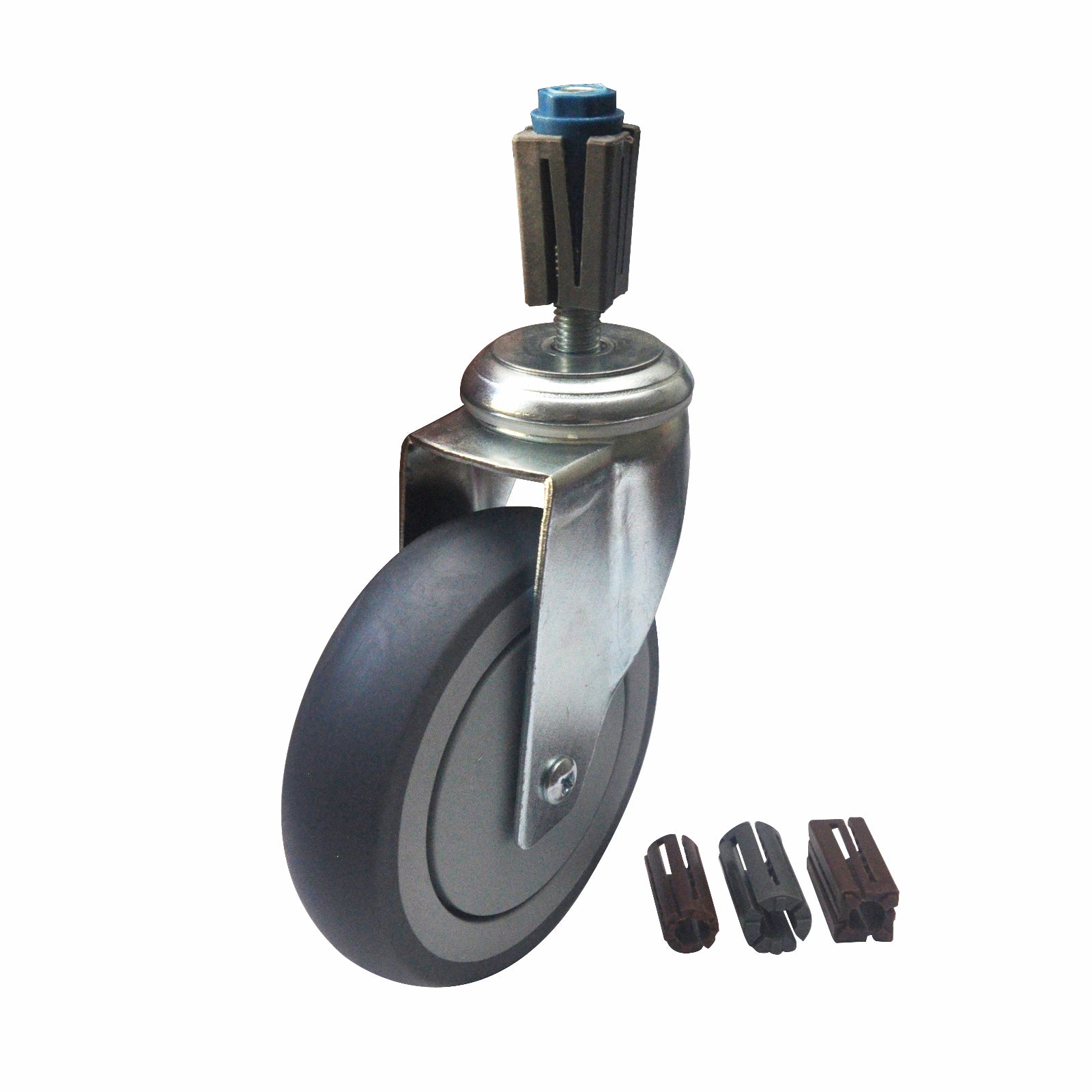 Easyroll 125mm 140kg Grey Rubber Castor Expander Kit