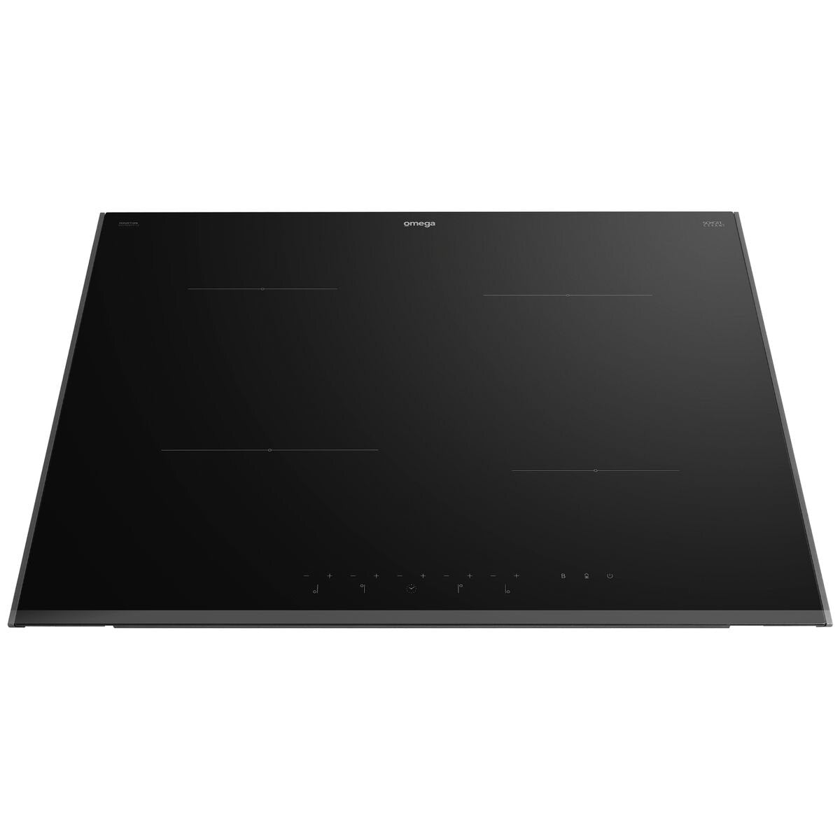 Omega 70cm induction cooktop - fits 60cm cut-out - 10A power phasing - EuroKera glass - OCI704PPTZ