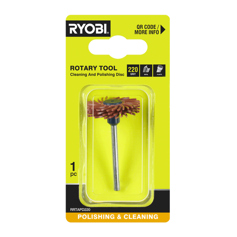 Ryobi 220 Grit Rotary Tool Cleaning and Polishing Disc - 38mm