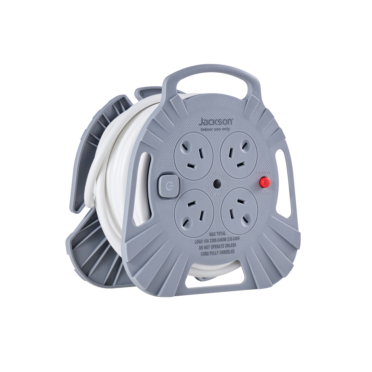 Jackson Rugged 4 Outlet Extension Reel - 5 Metre - Indoor Use - Safety Shutters - SuperSaverAU - view 3