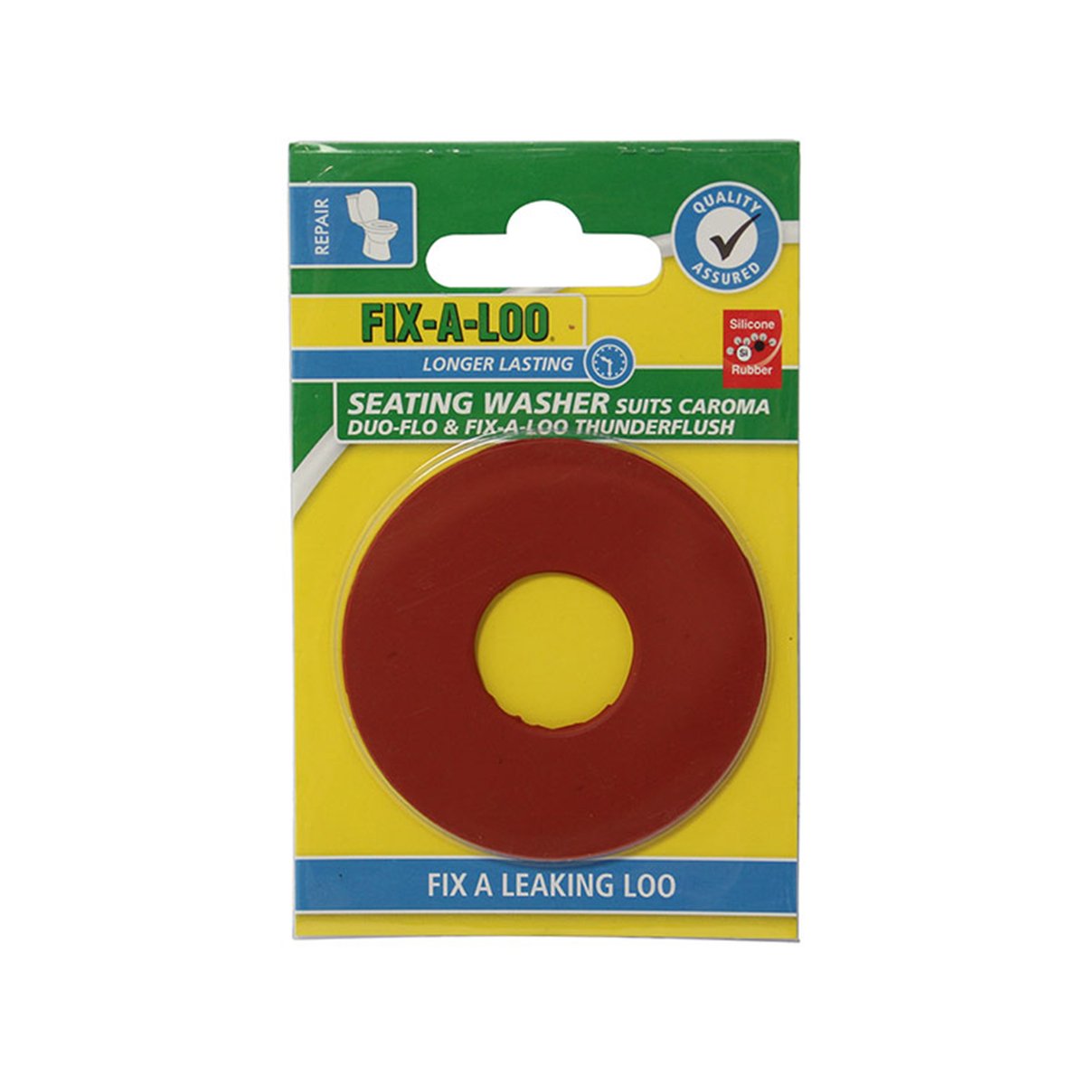 Fix A Loo Seating Washer - Caroma Duoflo & Thunderflush - 78mm x 122mm - Red - SuperSaverAU - view 2