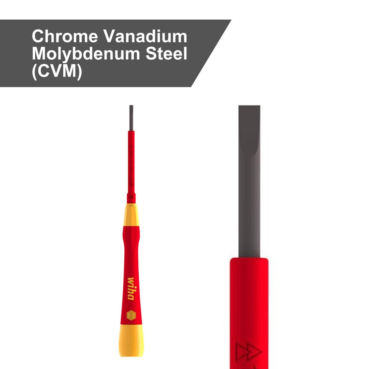 Wiha 3.5 x 65mm CVM Insulated VDE 1000V Precision Electricians Screwdriver