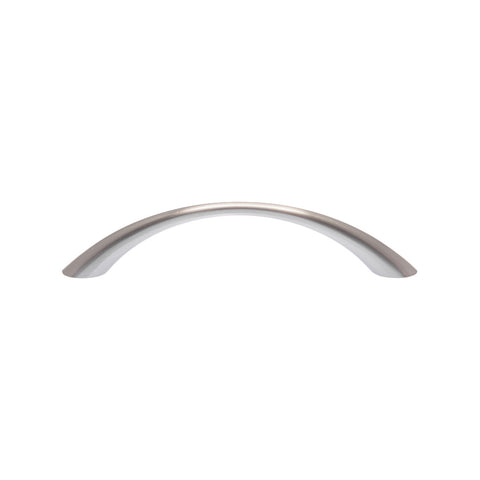 Ikonic 96mm Brushed Nickel Bow Handle Zinc Alloy - 10 Pack