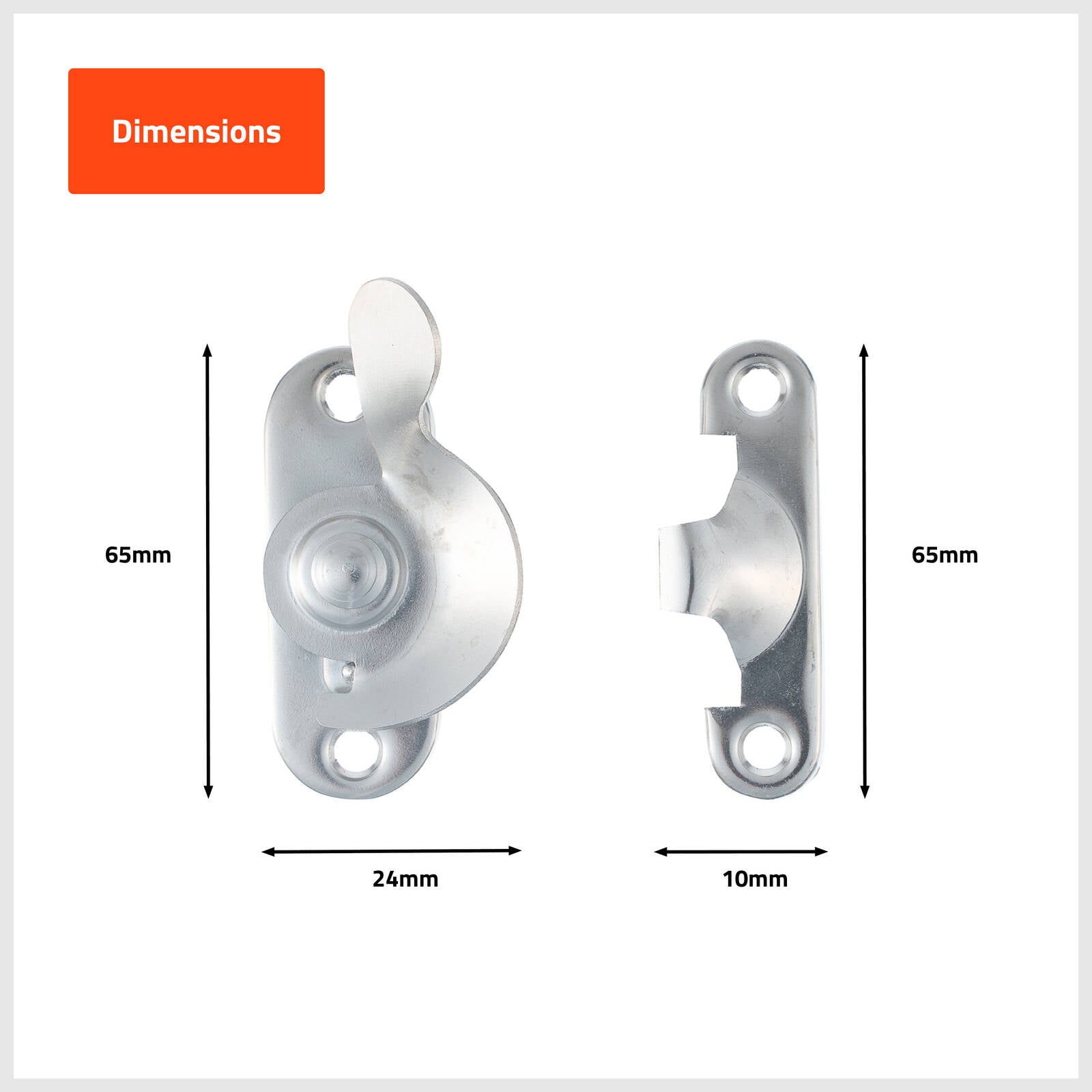 Taskmaster Nickel Plated Steel Window Sash Fastener