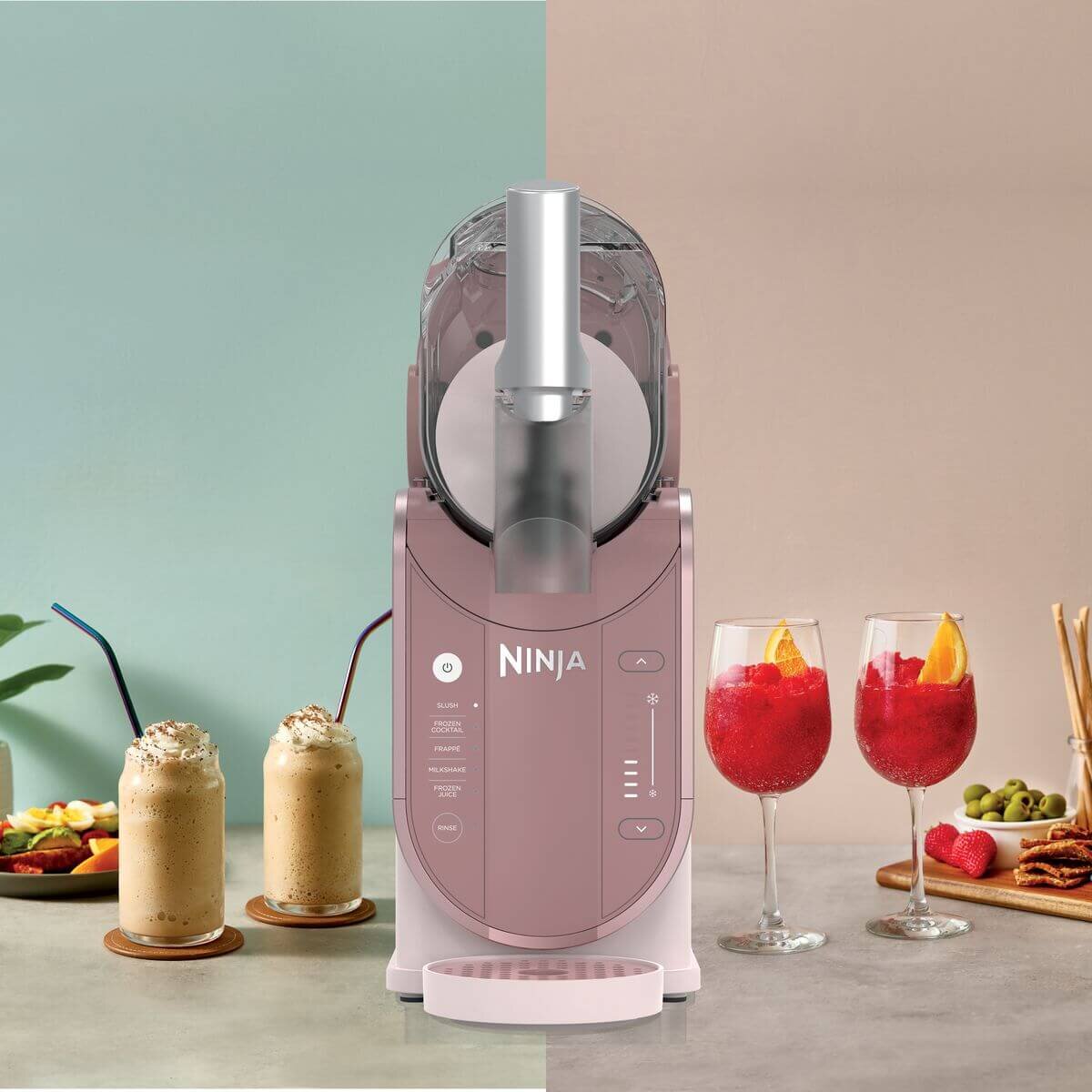 Ninja SLUSHi Professional frozen drink maker 2.6L - Frosé pink - keeps drinks frozen 12 hours - FS302PKANZ