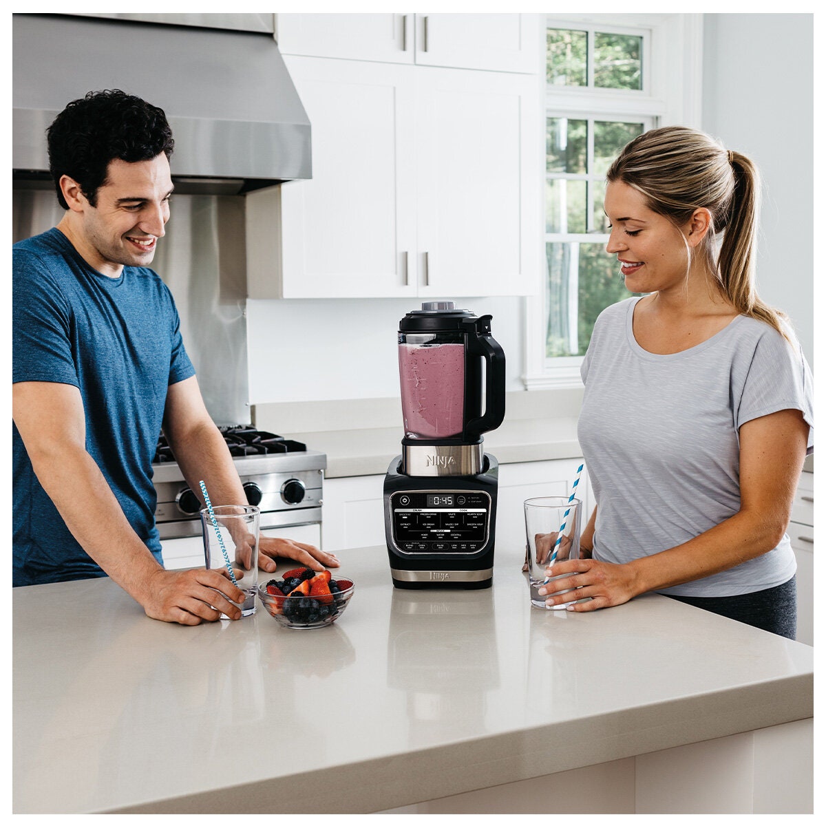 Ninja Foodi Cold and Hot Blender 1.9L Glass Pitcher - 1000W Motor, 800W Heating Element - HB150