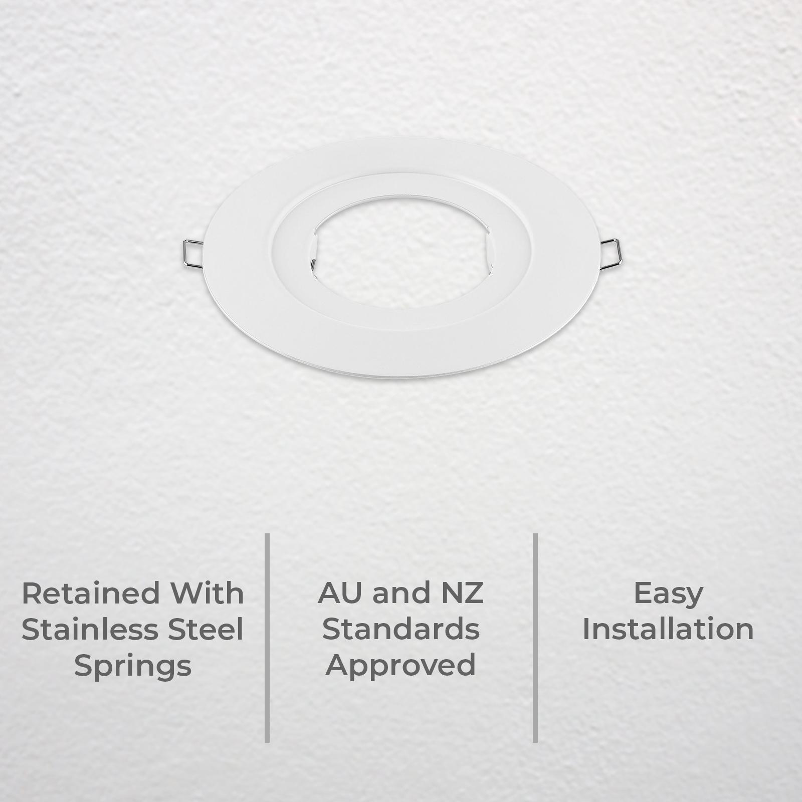 Deta 70mm Downlight Conversion Plate for 85-130mm Cutout, Metal, Indoor DET006