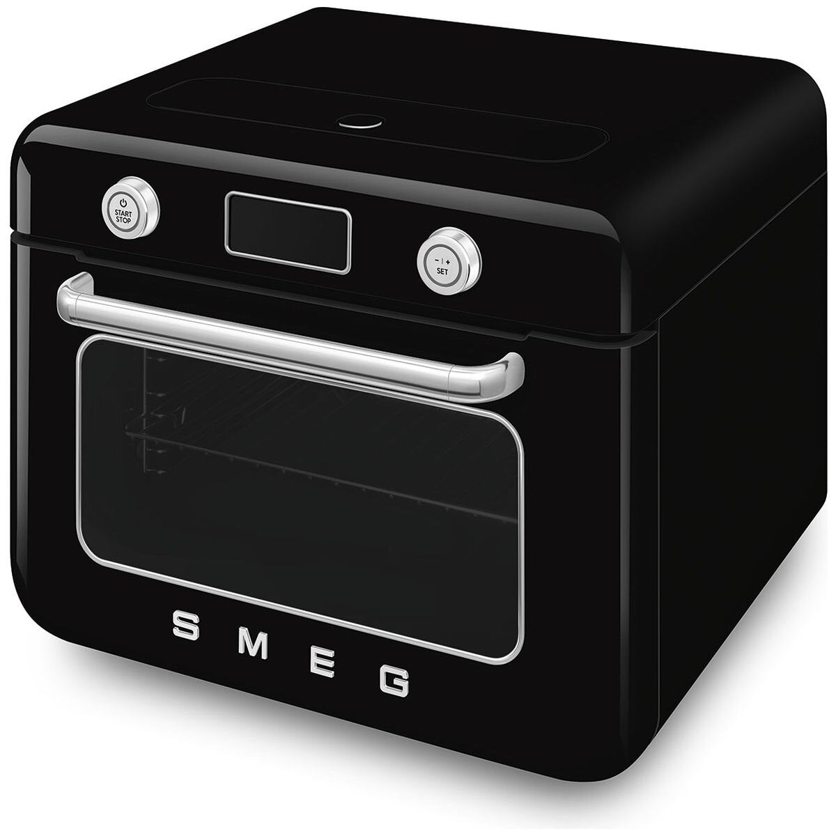 Smeg Retro Style Benchtop Combi-Steam Oven 30L - Galileo Combi-Steam, Black Finish - COF01BLAU