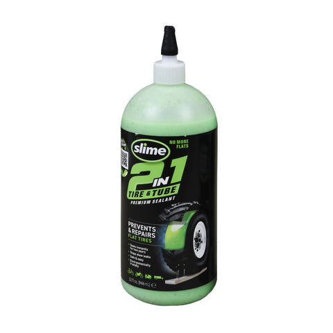 Slime 946ml 2-in-1 Tyre and Tube Sealant with Air Gauge