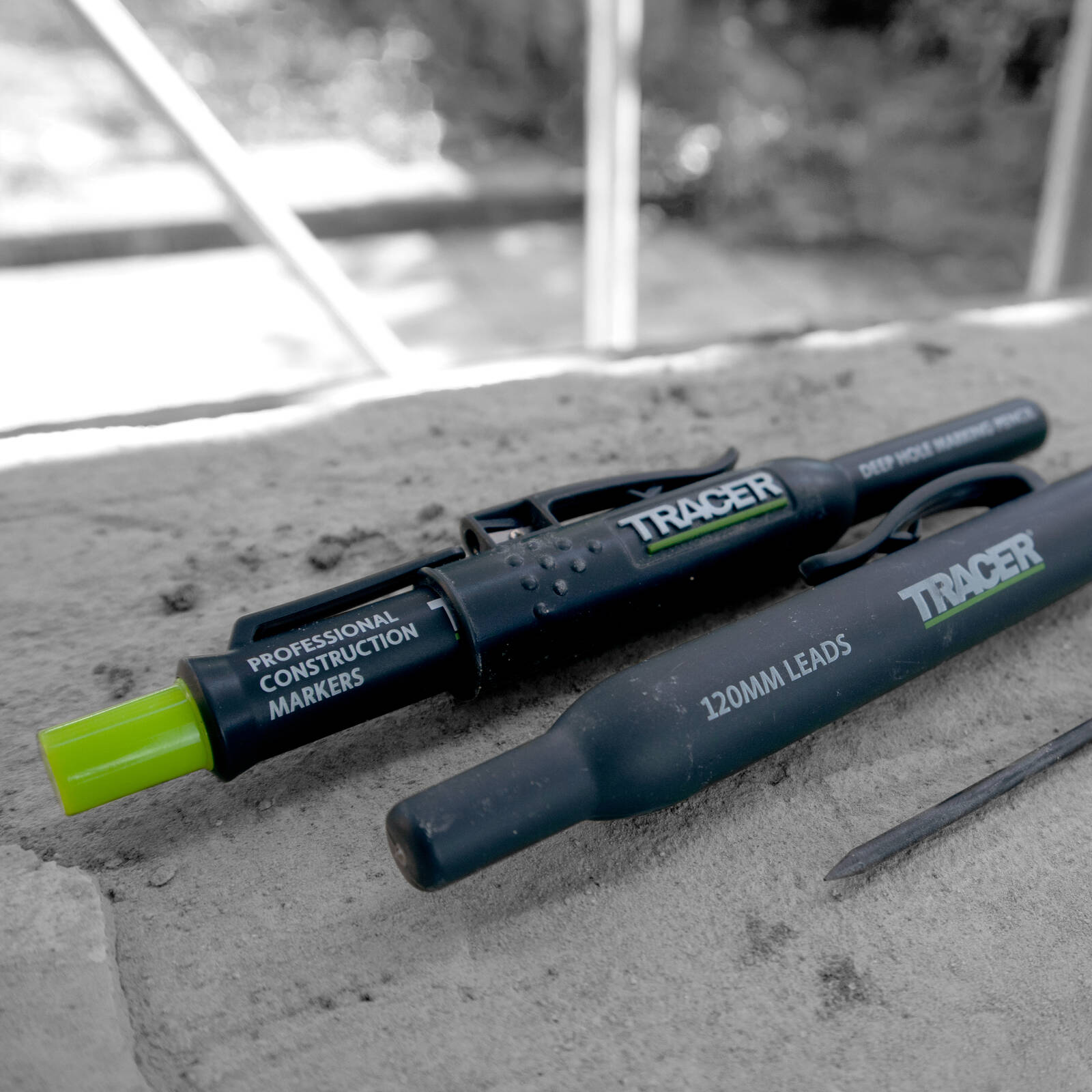 TRACER Deep Pencil Marker with 2B Lead Set, Marks to 145mm