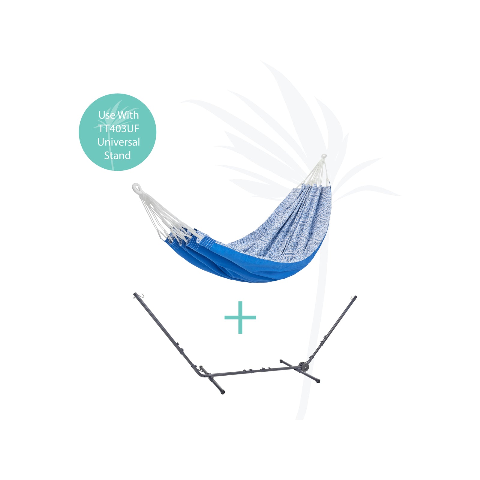 Two Trees Double Cotton Hammock 200kg Capacity Reversible Designs