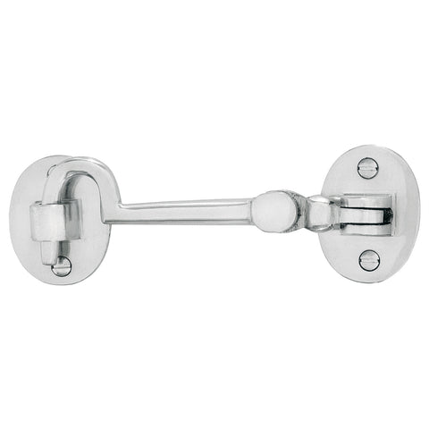 Delf Silent Pattern Cabin Hook 125mm Satin Chrome - Solid Brass