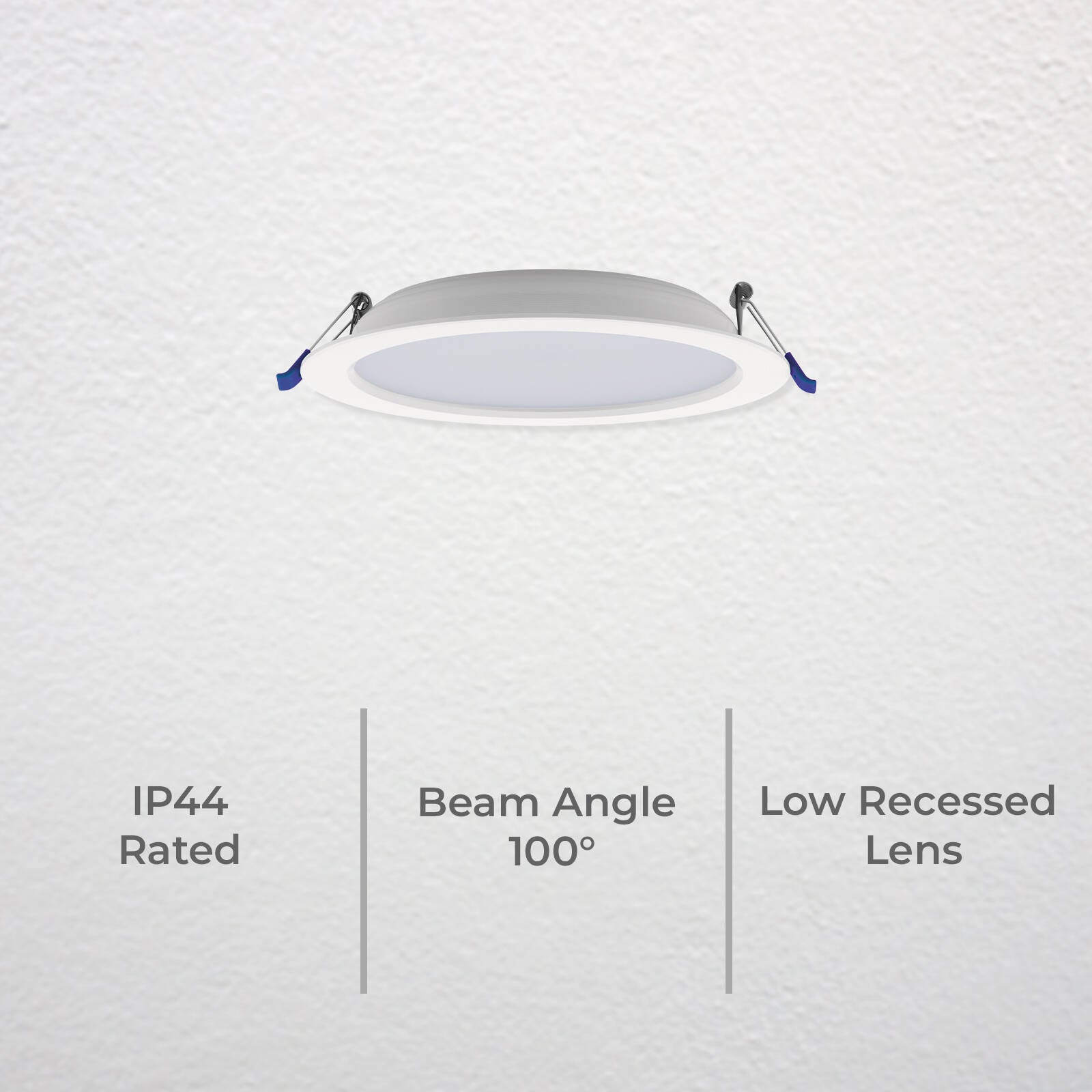 DETA X8 160mm MultiPower Tri-Colour High Efficacy Dimmable LED Downlight, Indoor DET722