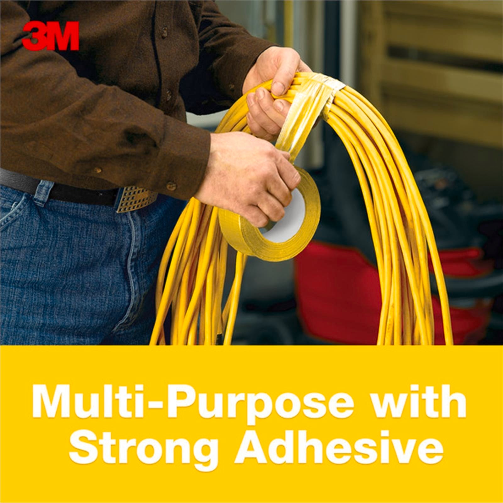 3M 48mm x 18.2m Yellow Duct Tape