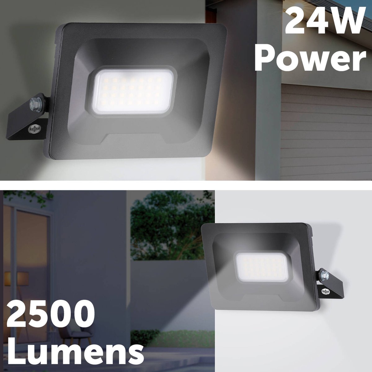 Arlec 24W Smart CCT LED Security Flood Light 2500lm - IP65 Rated - Black - SuperSaverAU - view 4