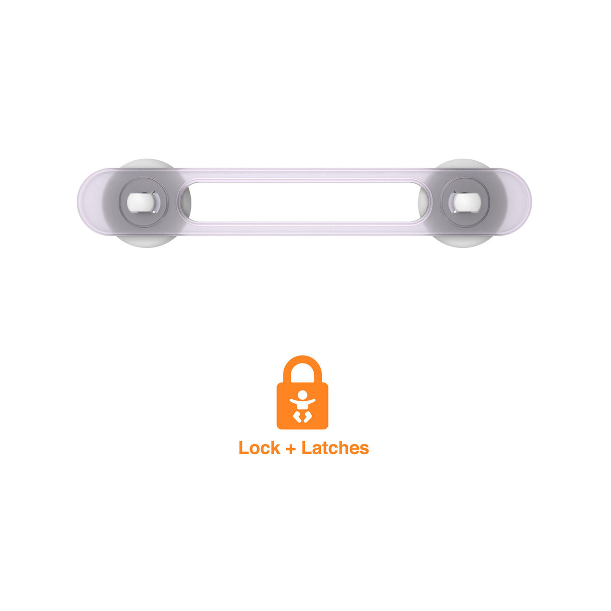 Perma Child Safety 18cm Adhesive Universal Flexi Locks - 4 Pack, White/Clear