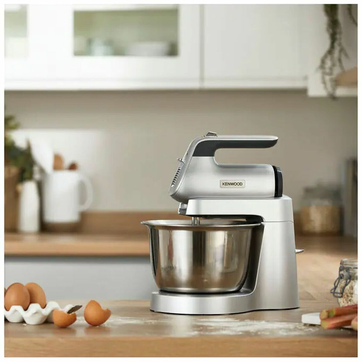 Kenwood Chefette Benchtop Mixer - 650W, Silver, Stainless Steel Beaters and Kneaders - HMP54000SI