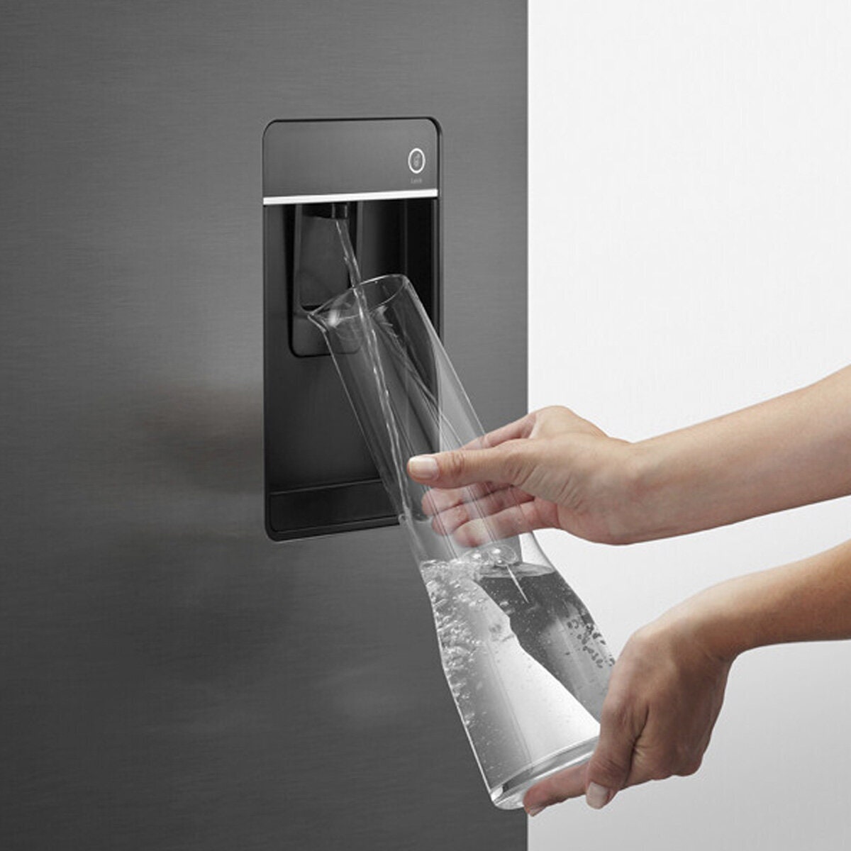 Fisher & Paykel Series 7 690L Quad Door Fridge - Matte Black Glass - Ice and Water - RF730QZUVB1