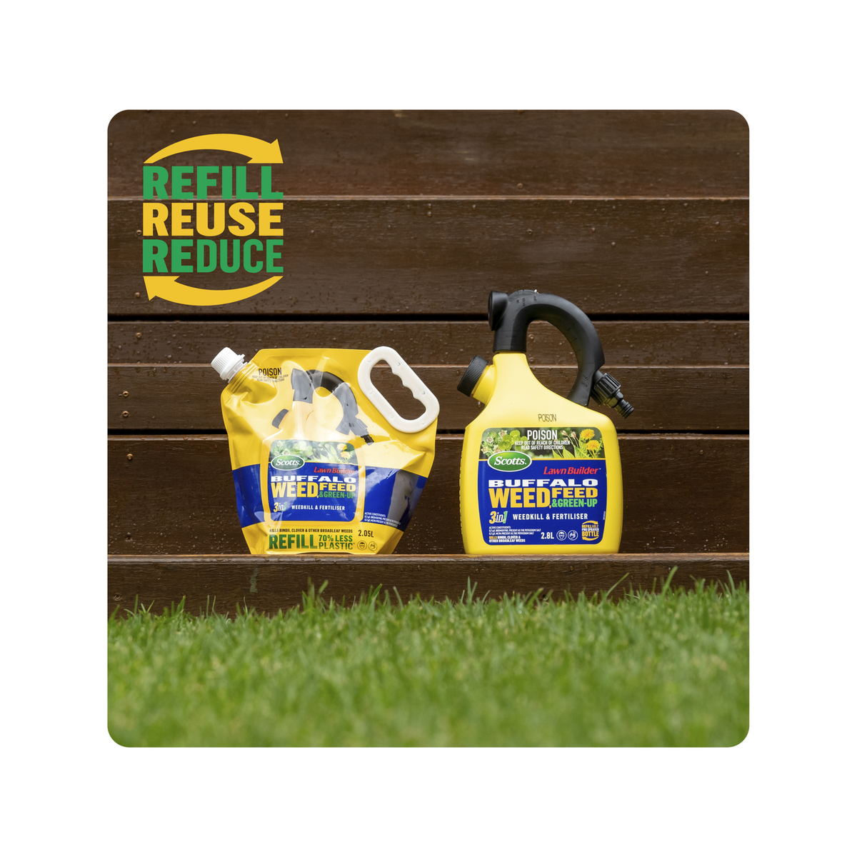 Scotts Lawn Builder Buffalo Weed, Feed & Green Up Refill Pouch, Ready to Use