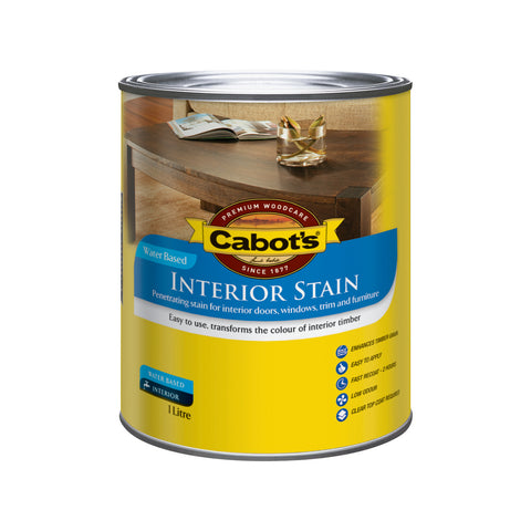 Cabot's Maple Water Based Interior Stain 1L - Low Odour Penetrating Timber Stain