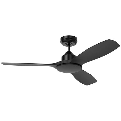 Mercator Raptor S 122cm DC Ceiling Fan - Black, 35W DC Motor, 6-Speed Remote - FC970123BK