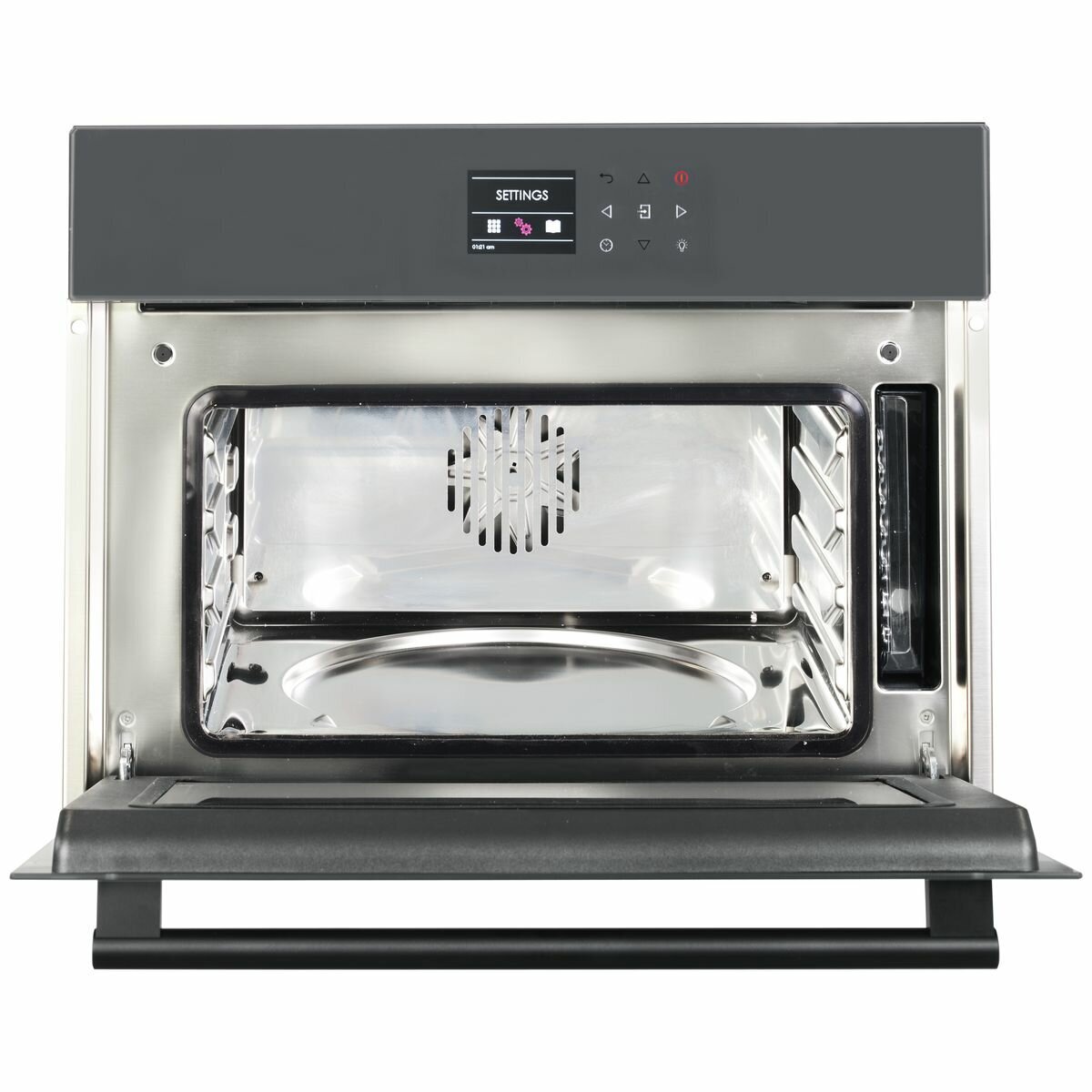 ILVE 45cm Grigio Lusso compact combi-steam oven - 35L, grey glass, 11 functions, meat probe - ILCS45GV