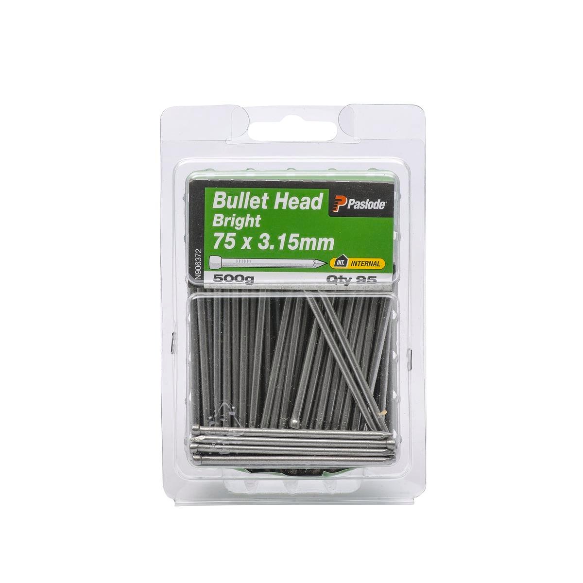 Paslode Bullet Head Nails 75 x 3.15mm Bright Steel 500g 95 Pack