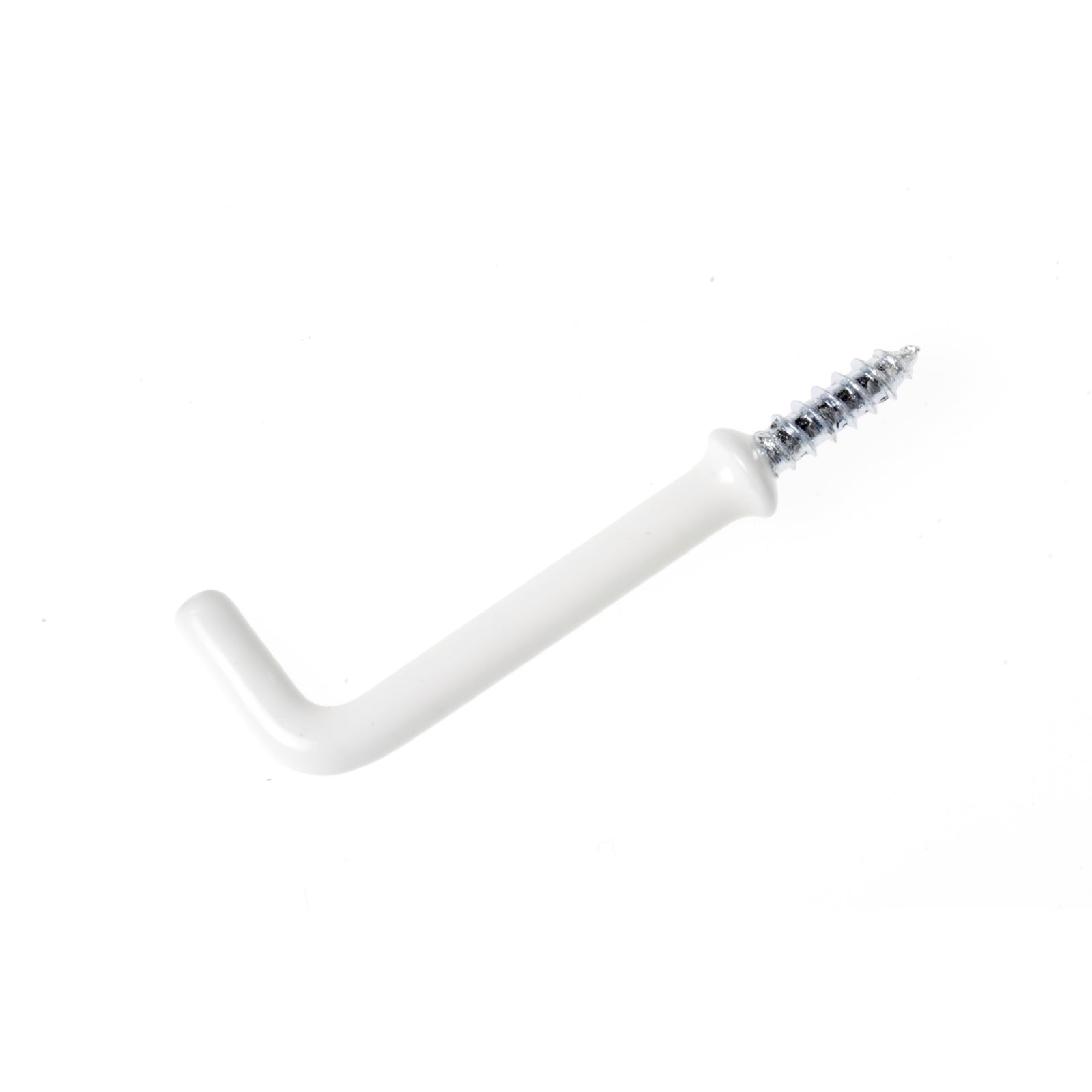 Everhang 32mm White Square Hook 5 Pack - PVC Dip Steel, 12kg Stud Rating