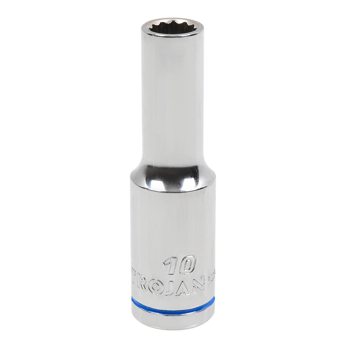 Trojan 1 2dr Deep Socket 10mm - Chrome Vanadium - 12-Point Design - Lifetime Warranty - SuperSaverAU - view 1