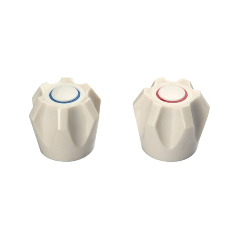 Shaw & Mason Ivory PVC Six Point Style Handles Pair - 93mm x 203mm - Durable - SuperSaverAU - view 1