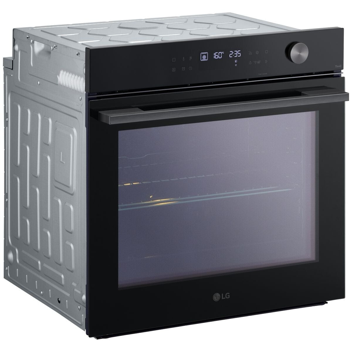LG Series 5 60cm InstaView multifunction oven - 76L, 4-in-1 Pro Cooking, black glass - BO605G1GL5