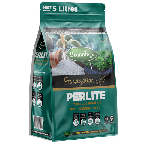 Brunnings 5L Perlite, Lightweight Volcanic Rock for Potting & Propagation