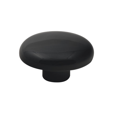 Prestige 41mm Black Plastic Hollow Knob, Cabinet Drawer Knob