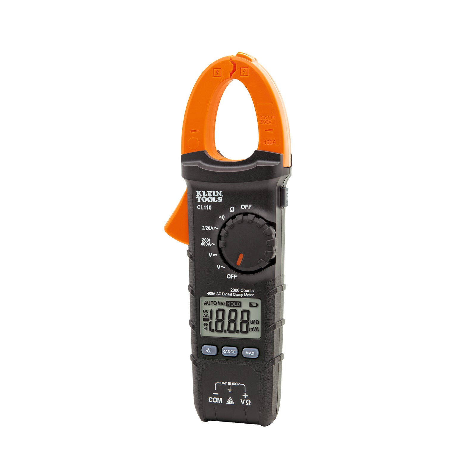 Klein Tools 600V Auto Ranging Digital Clamp Meter LCD A-CL110