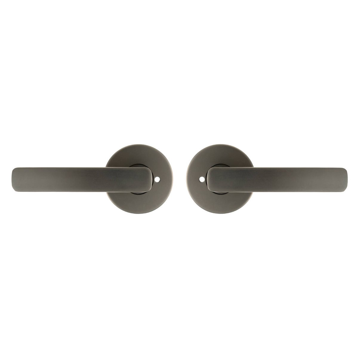 Ikonic San Fran Privacy Lever Set Gunmetal Zinc