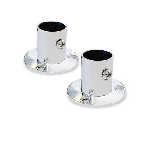 Sandleford 19mm Modern Rod Fitting Bracket 2 Pack - Chrome - Steel - 48mm - SuperSaverAU - view 1