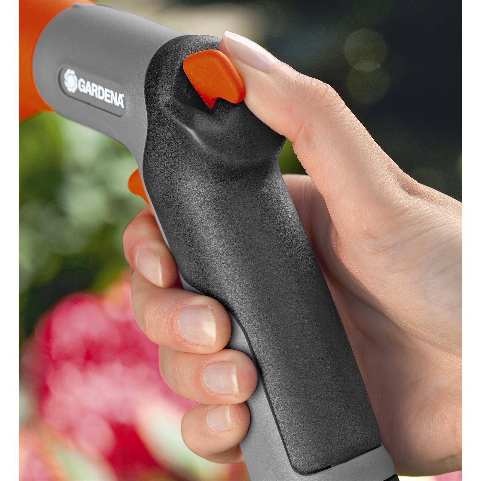 GARDENA 13mm Classic Soft Spray Trigger Gun Nozzle - Trigger Lock, Soft Grip, 1000kPa