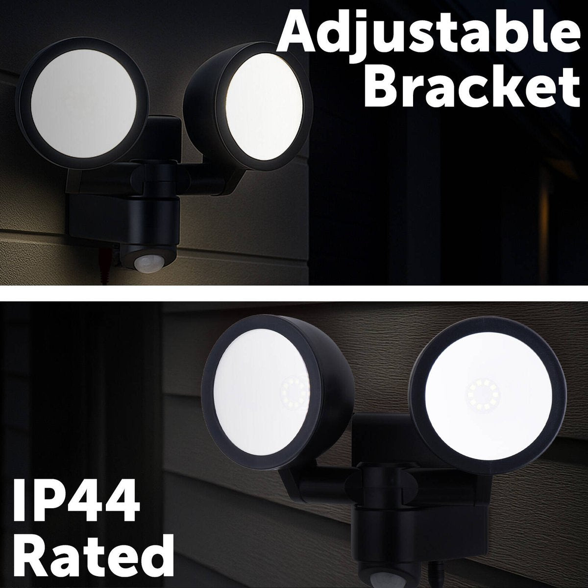 Arlec 330 Lumens LED Solar Security Sensor Light, Black Wall Mount LVS535