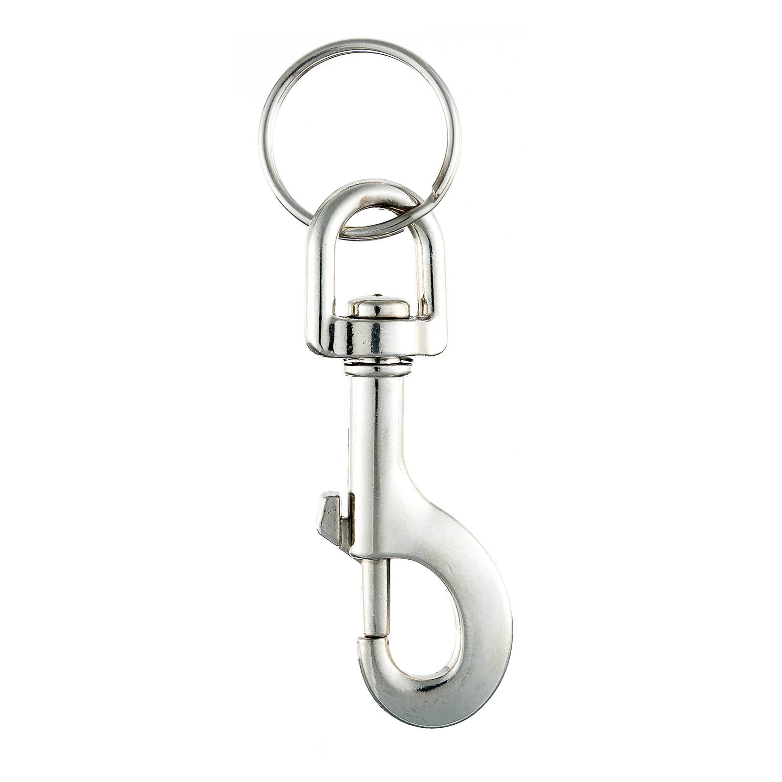 Taskmaster Nickel Plated Zinc Snap Hook with Key Ring 81 x 12mm - 4 Pack