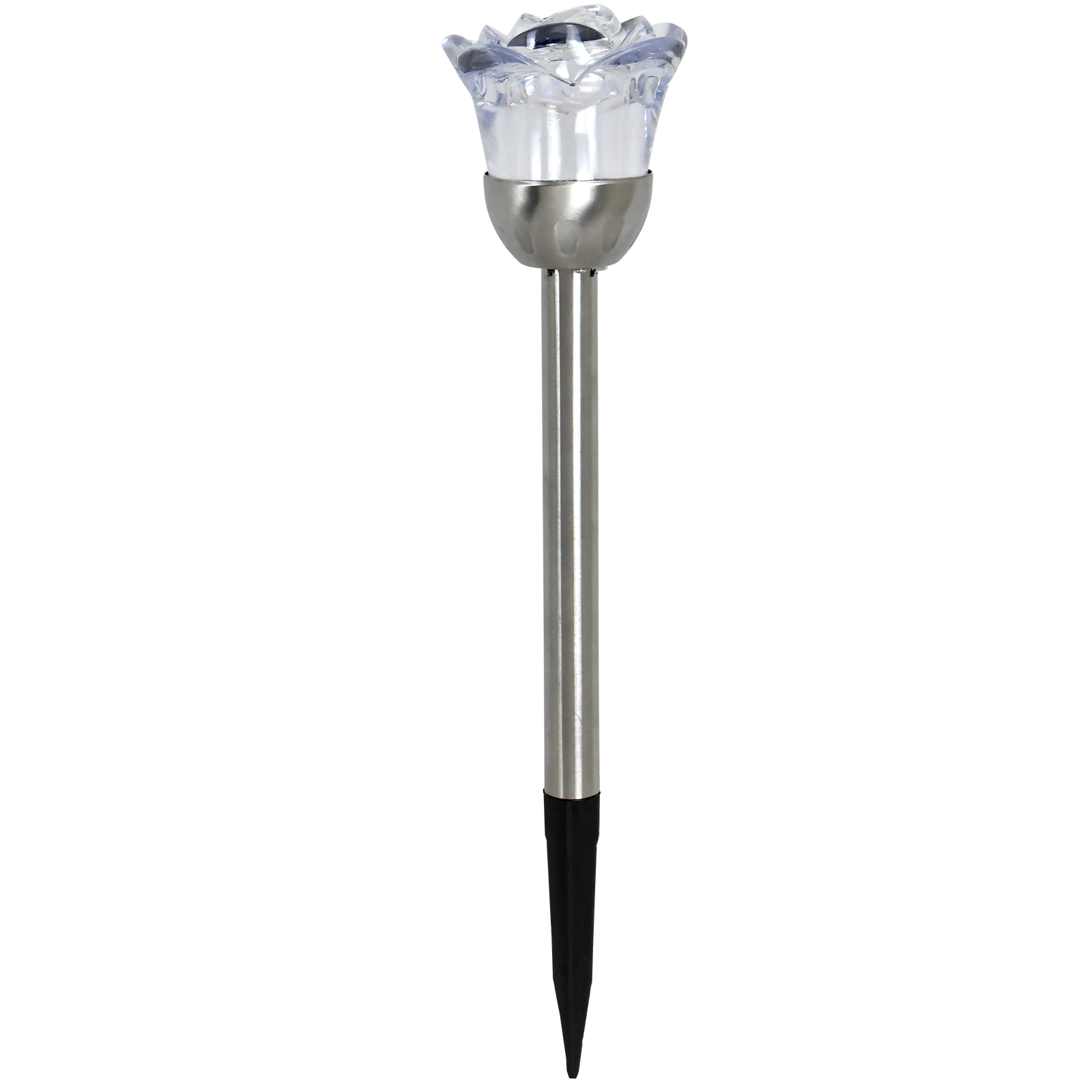 Click Rose Solar LED Pathway Light Stainless Steel