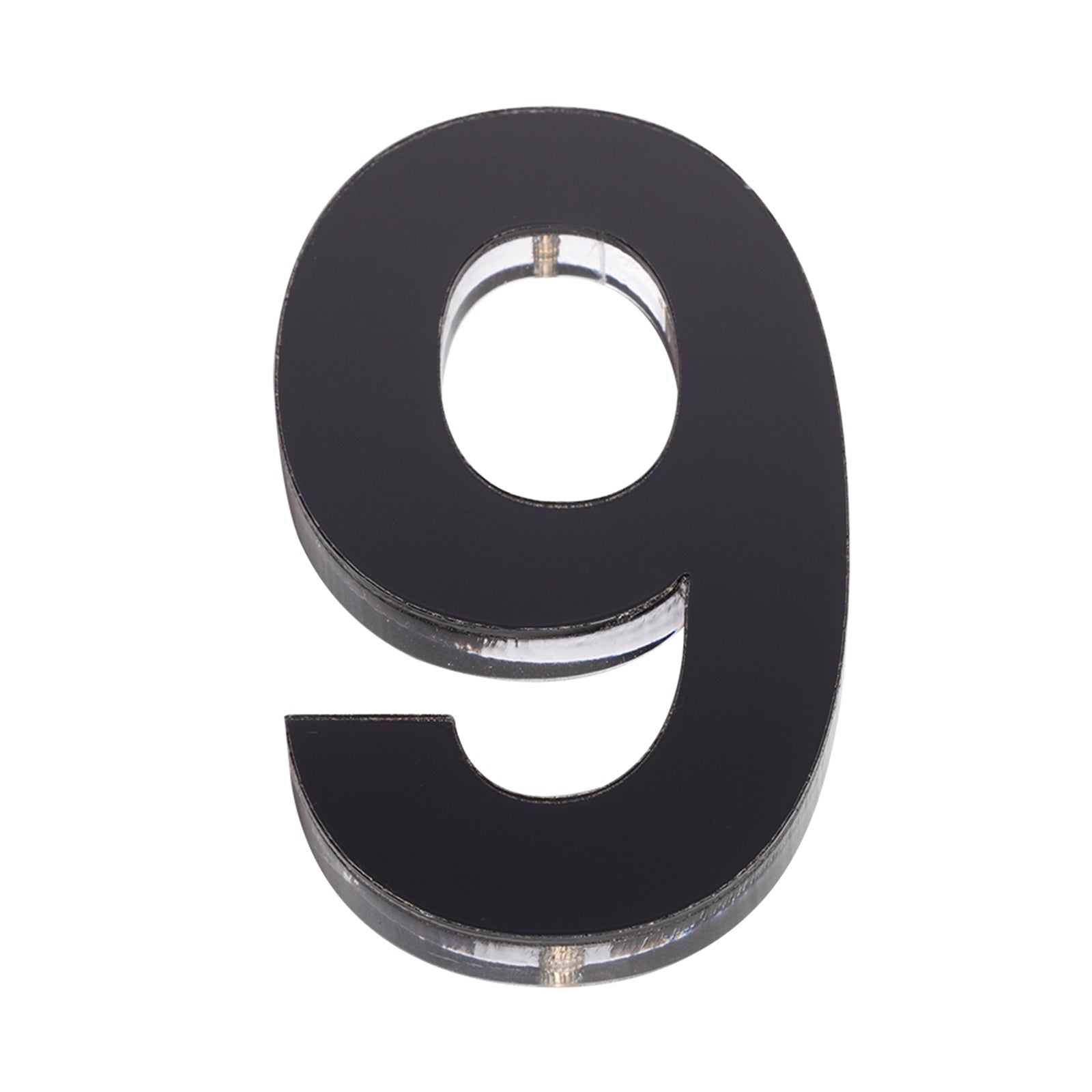 Sandleford 120mm Black Acrylic House Number 9 - Gloss, Weather Resistant