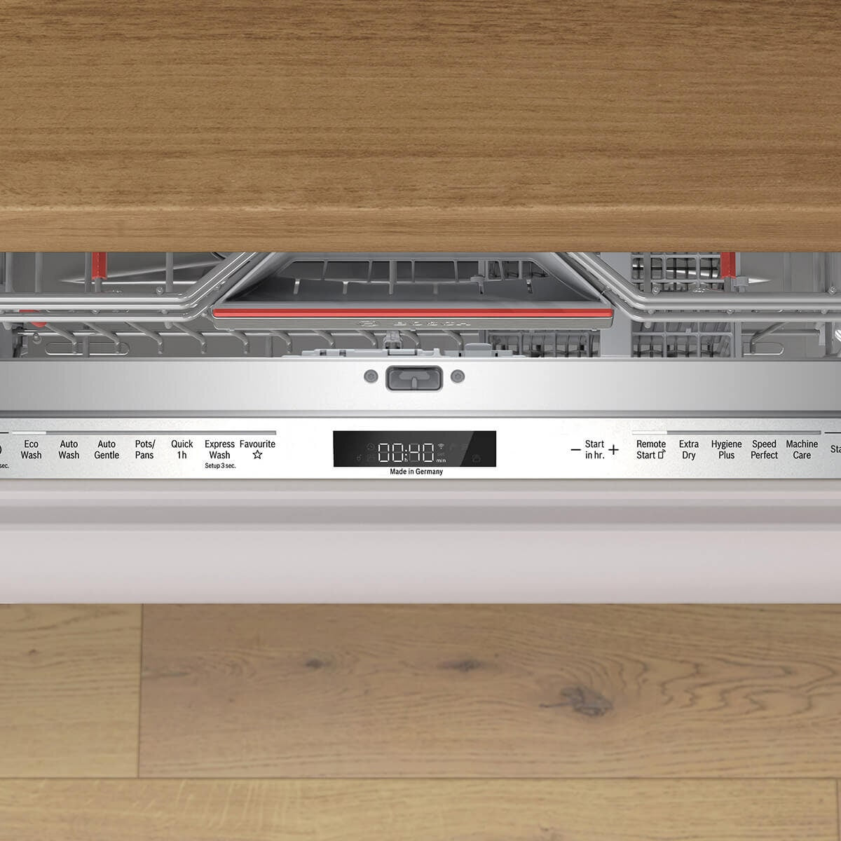Bosch 60cm Series 6 Fully Integrated Dishwasher - 15 Place Settings, Extra Clean Zone, InfoLight - SMV6HCX03A