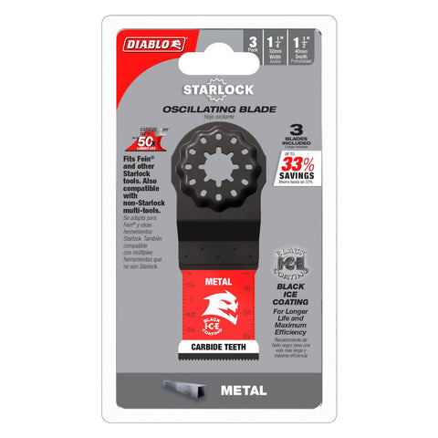 Diablo 32mm Starlock Steel Demon Carbide Oscillating Blade for Metal 3 Pack
