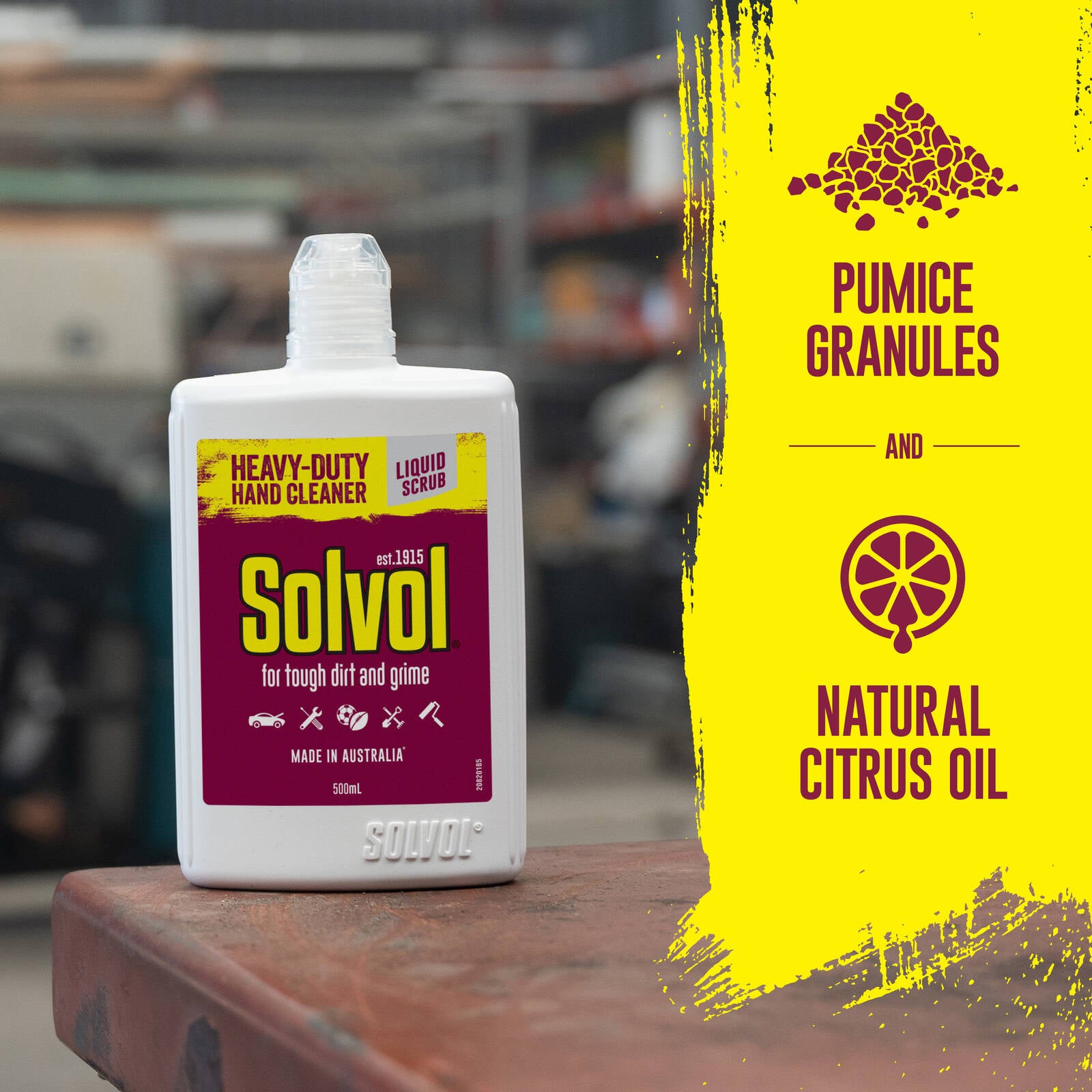 Solvol 500ml Liquid Hand Cleaner with Citrus Oils and Fine Granules
