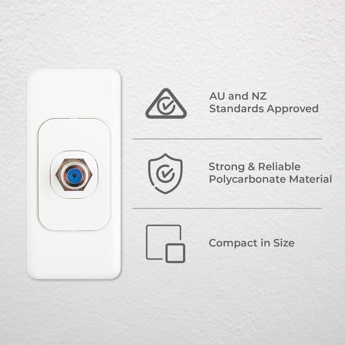 DETA Architrave F Connector - 34mm x 74mm - Polycarbonate - Indoor Use - SuperSaverAU - view 2