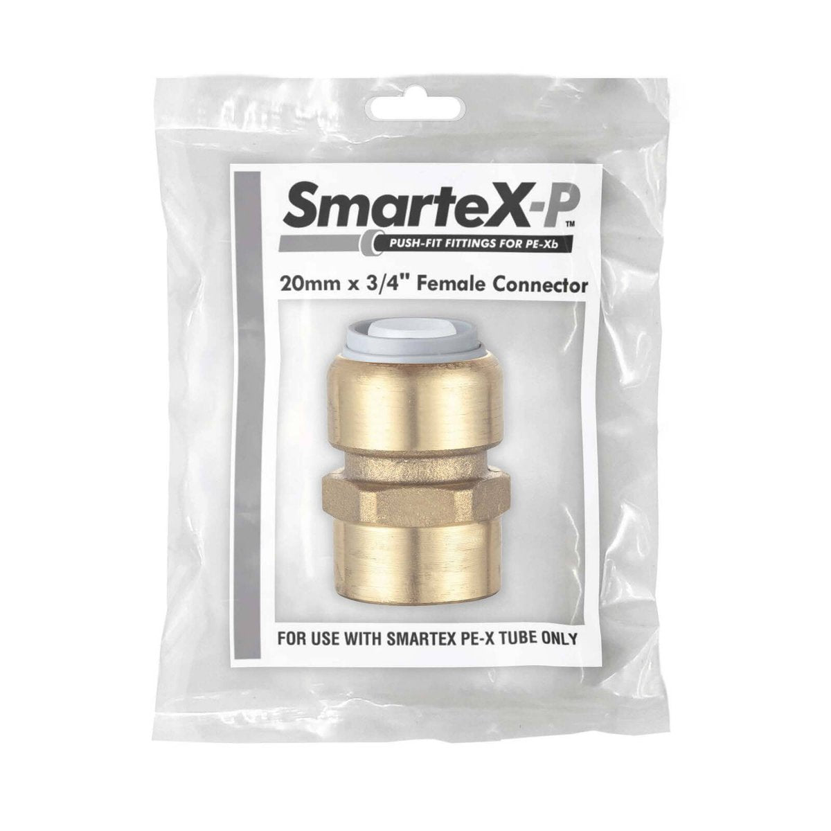 Smartex Pex Female Connector - 20 x 20mm - Lead Free Brass - Push-Fit - SuperSaverAU - view 2