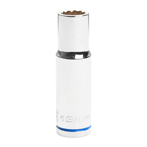 Kincrome 13mm 1/2" Drive Deep Socket, Chrome Vanadium Steel, 12 Point, Rust Resistant